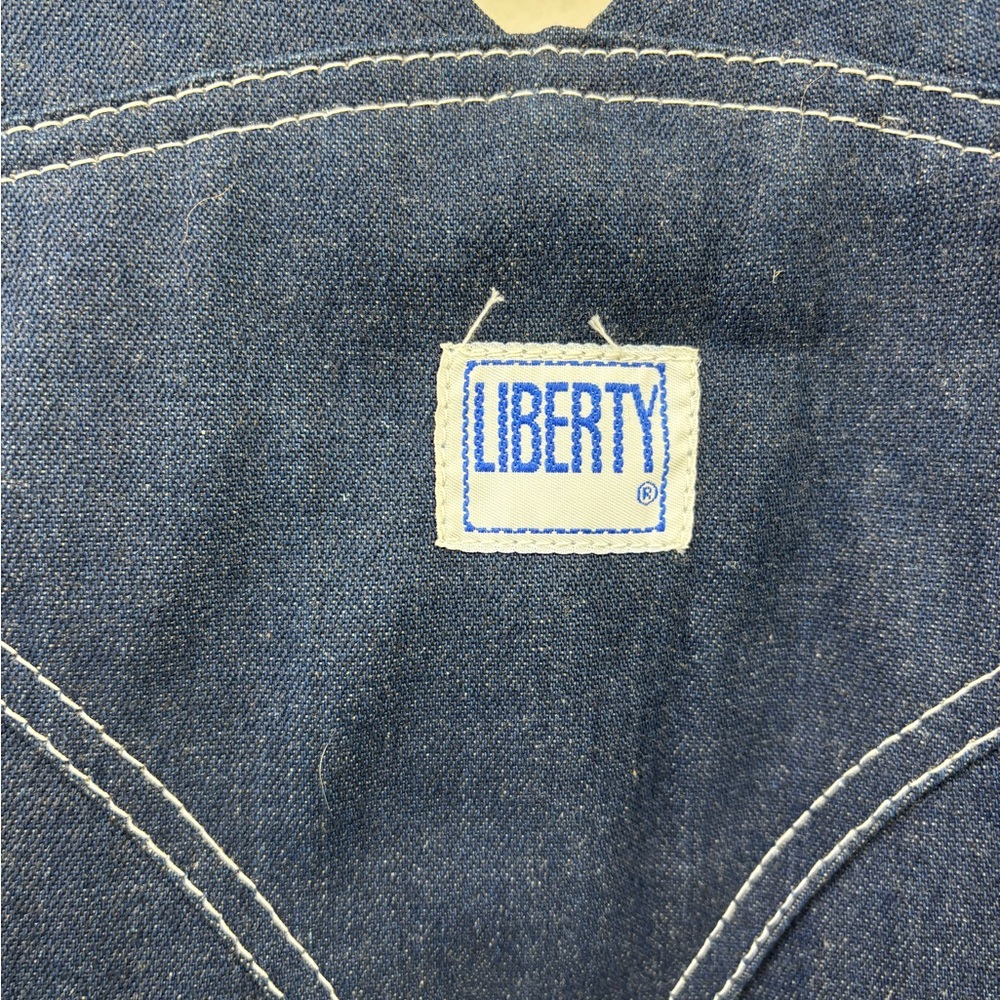 Vintage Liberty Men's denim Dark Blue Overalls size 38X32-nwot - Picture 5 of 5